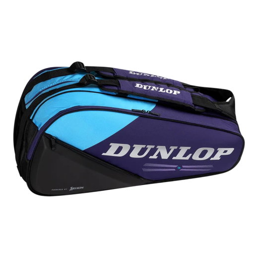Dunlop Tennis-Racketbag FX Performance (Schlägertasche, 3 Hauptfächer) 2026 blau/schwarz 8er